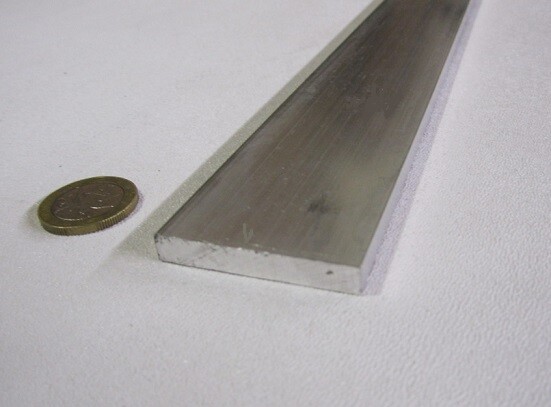 6061 T6 Metric Aluminum Bar, 6 mm Thick x 40 mm Wide x 3 Ft Length