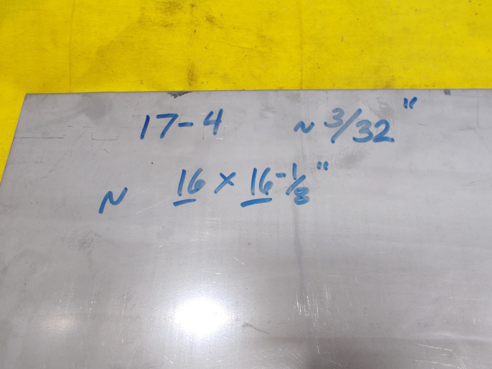 17-4 STAINLESS STEEL SHEET STOCK bar flat plate 3/32″ x 16″ x 16-1/8″