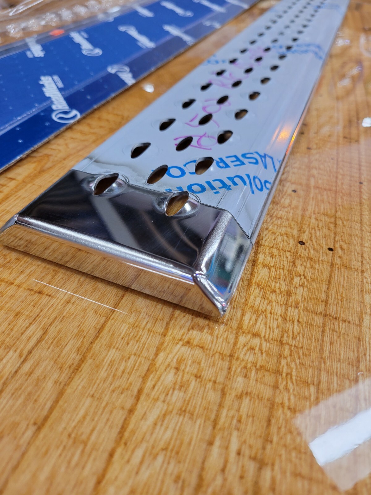 stainless steel roadworks step plate tread 30″ x 4″ universal no slip 12502 new