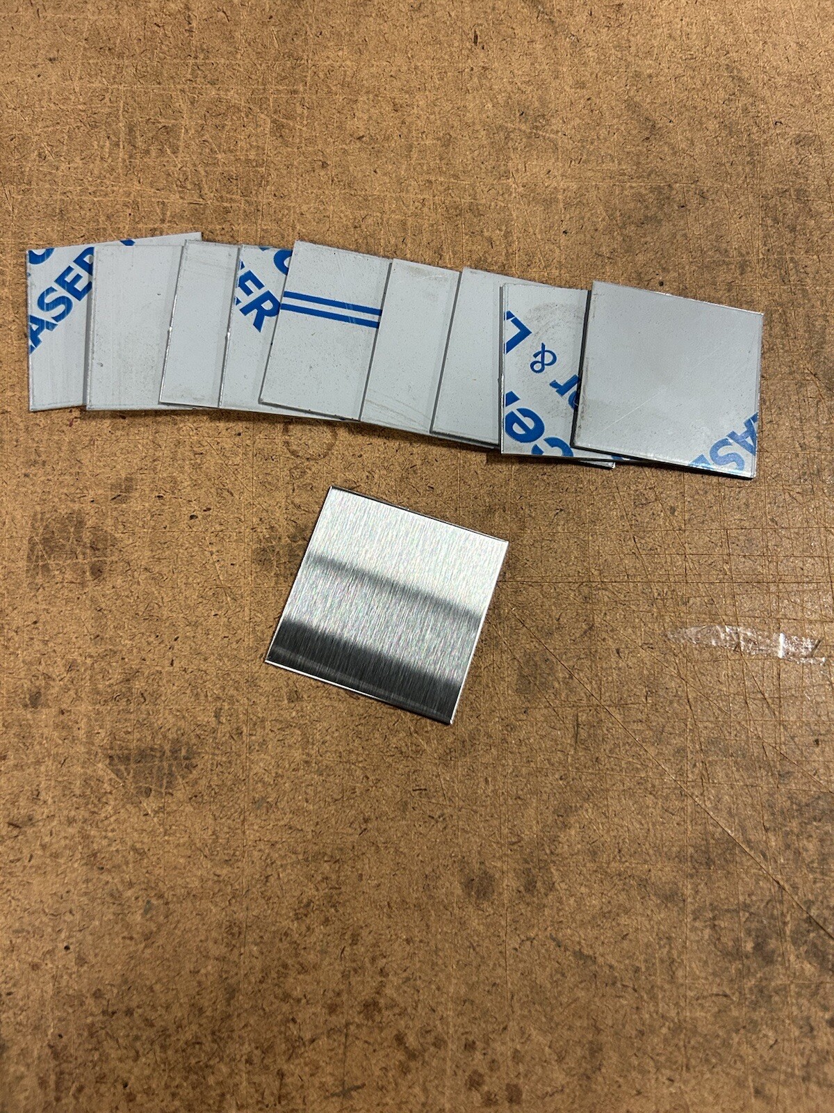 2” X 2” 16ga Brushed T-304 Stainless Steel Square Sheet Metal Plates (10pcs)