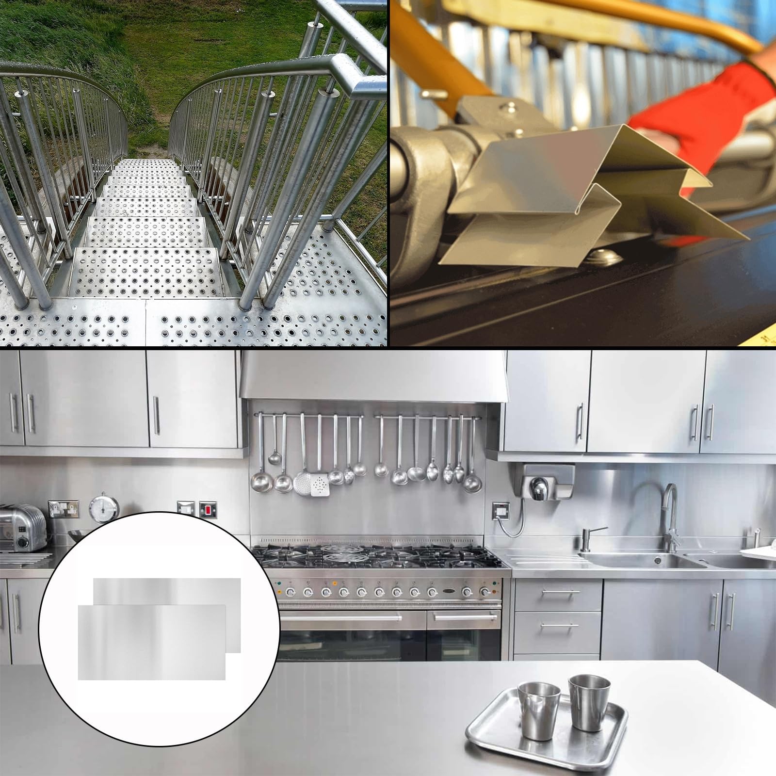 2Pcs 430 Stainless Steel Sheet Metal 6″ x 12″ x 1/32″ Inch Metal Plates for Magn