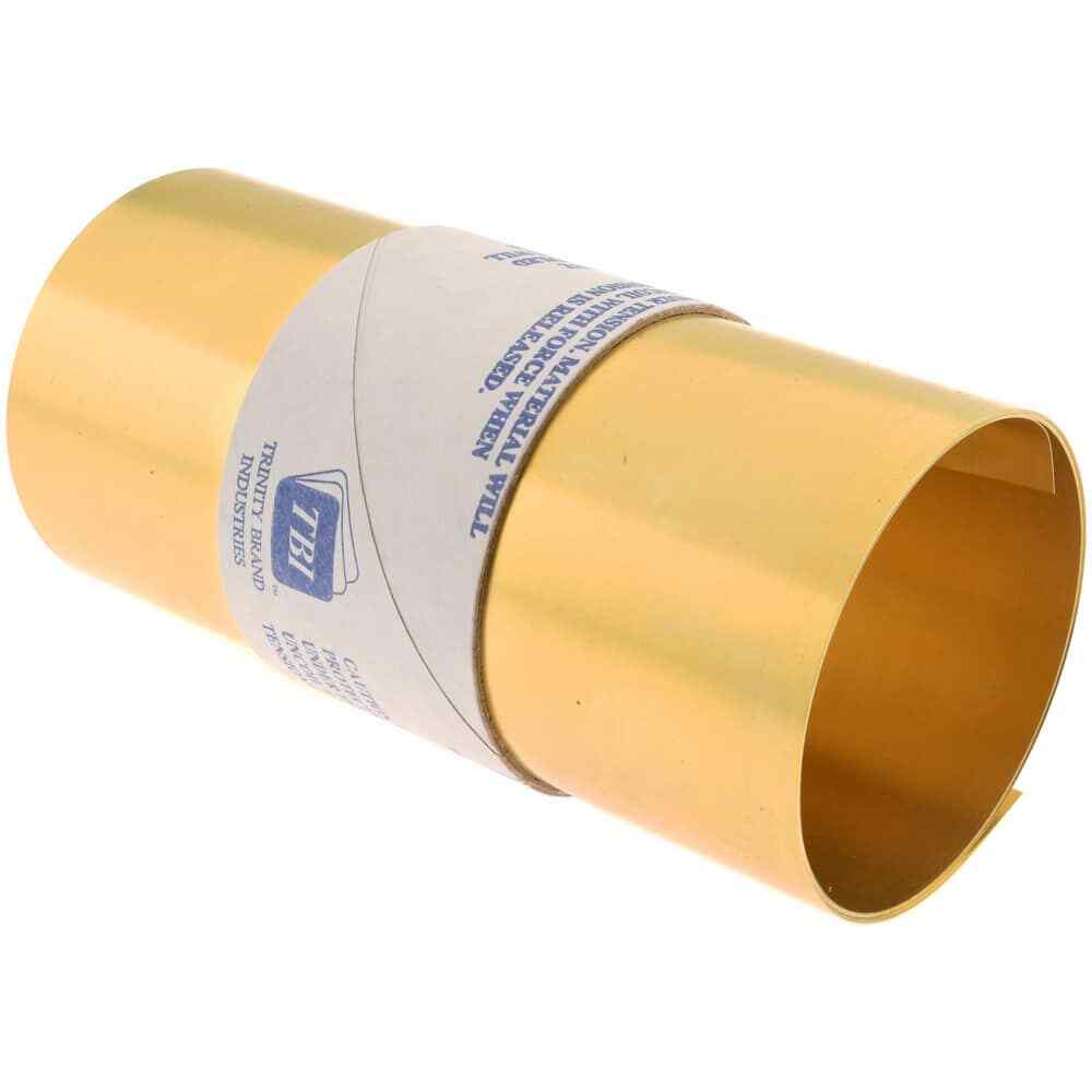 Brass Shim Stock Roll, 6″ x 5 Ft, 0.007″ Thick
