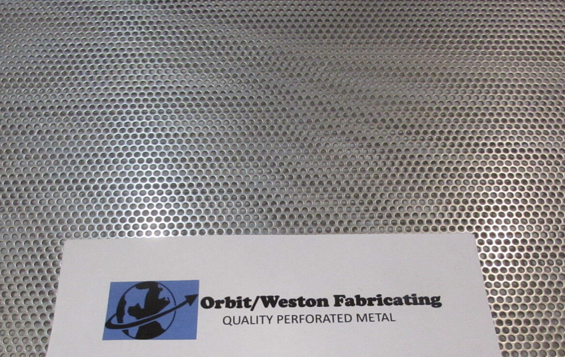 1/8″ HOLES–18 GAUGE 304 STAINLESS STEEL PERFORATED SHEET –11.5″ X 12″