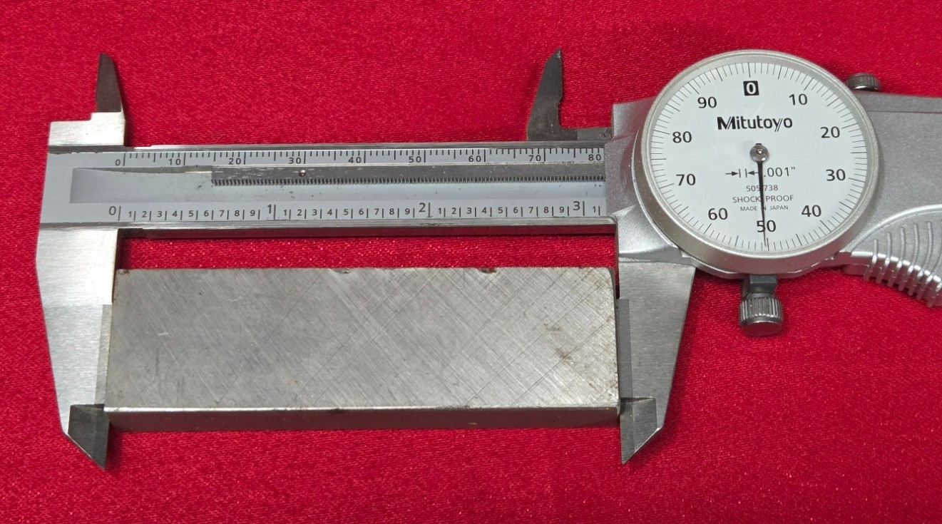 D2 Tool Steel Block Billet 3.15″ L x 0.945″ W x 0.41″ Thick – 5.3 Oz