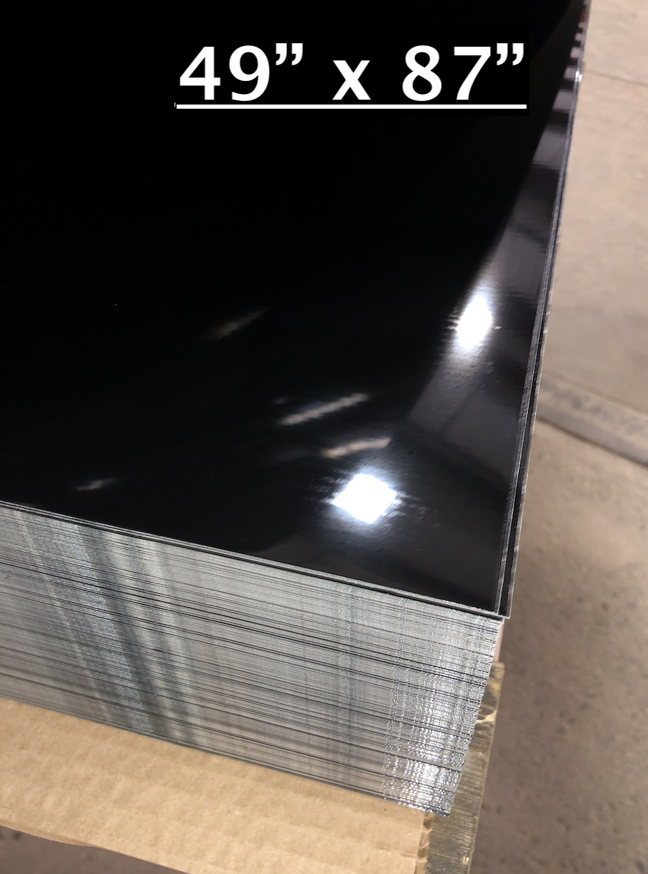 49″ x 87″ Black Aluminum Sheet, Flat .030” Thick – Cargo Trailer Repair, Etc.