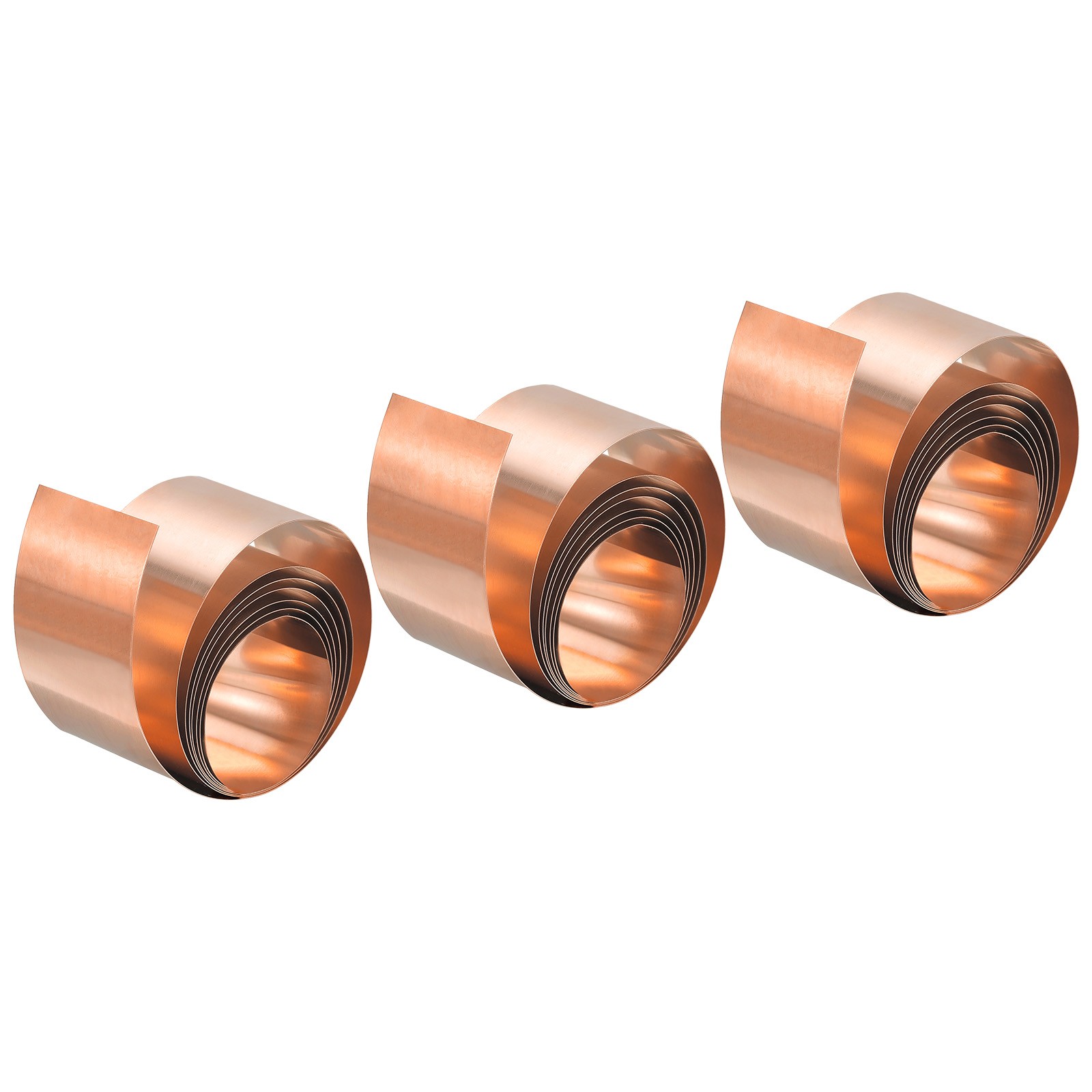 Copper Thin Foil Roll Sheet, 3Pcs 0.15x30x1000mm Pure Copper Foil Sheet Roll