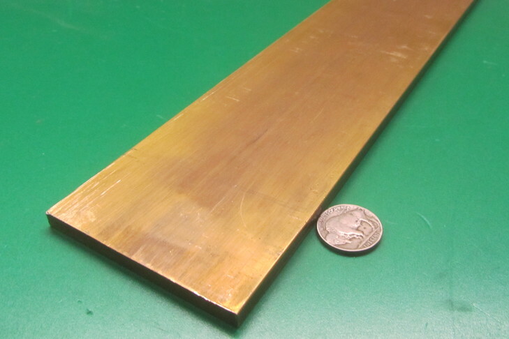 360 Brass Flat Bar 1/4″ Thick x 3.0″ Wide x 24.0″ Length