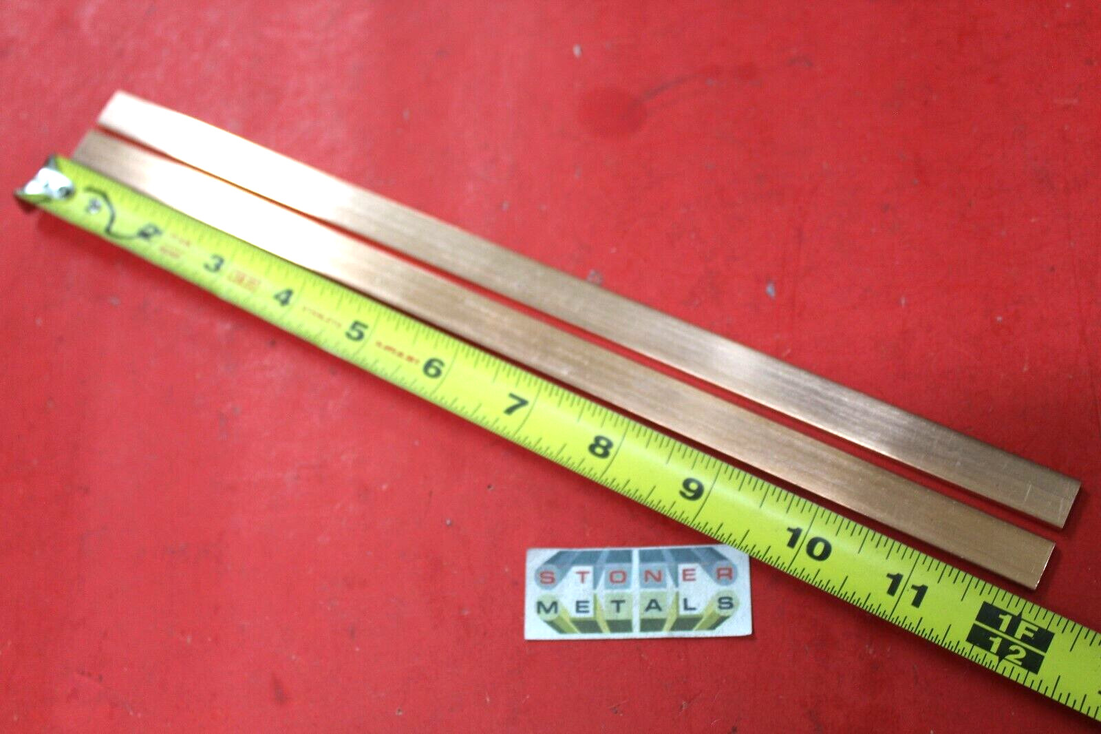 2 Pieces 1/8″ x 1/2″ C110 COPPER BAR 12″ long Solid Flat Mill Bus Bar Stock H02