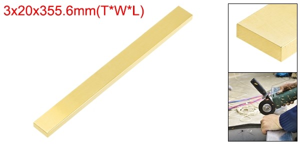 0.12″x0.79″x14″ H62 Brass Flat Bar Stock Square Metal Solid Brass Bars