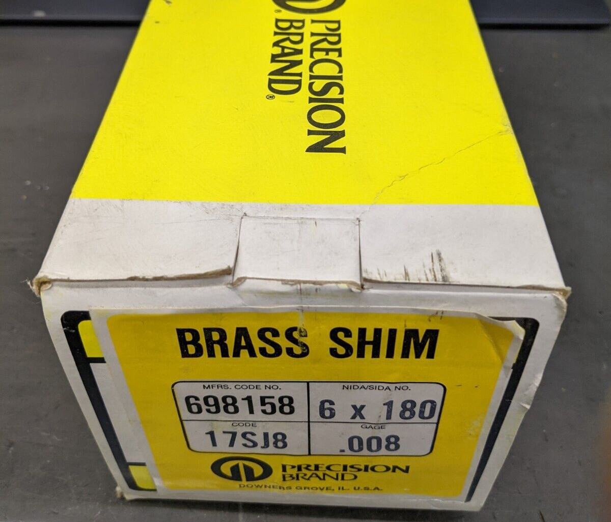 Precision Brand Brass Shim 6″ x 180″ Rolls 698158 (17SJ8) .008 (.203mm) Gauge