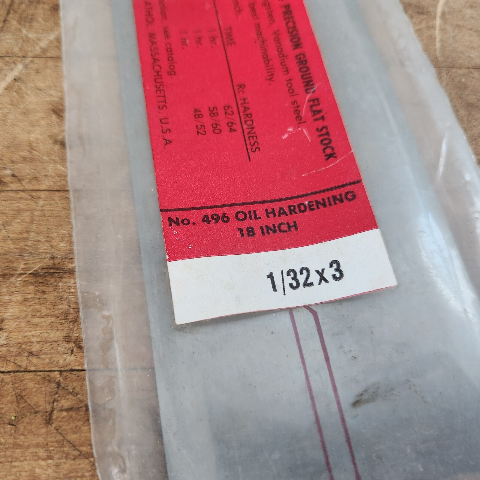 Starrett No. 496 Oil Hardening Precision Ground Flat Stock 18″ Machinist USA