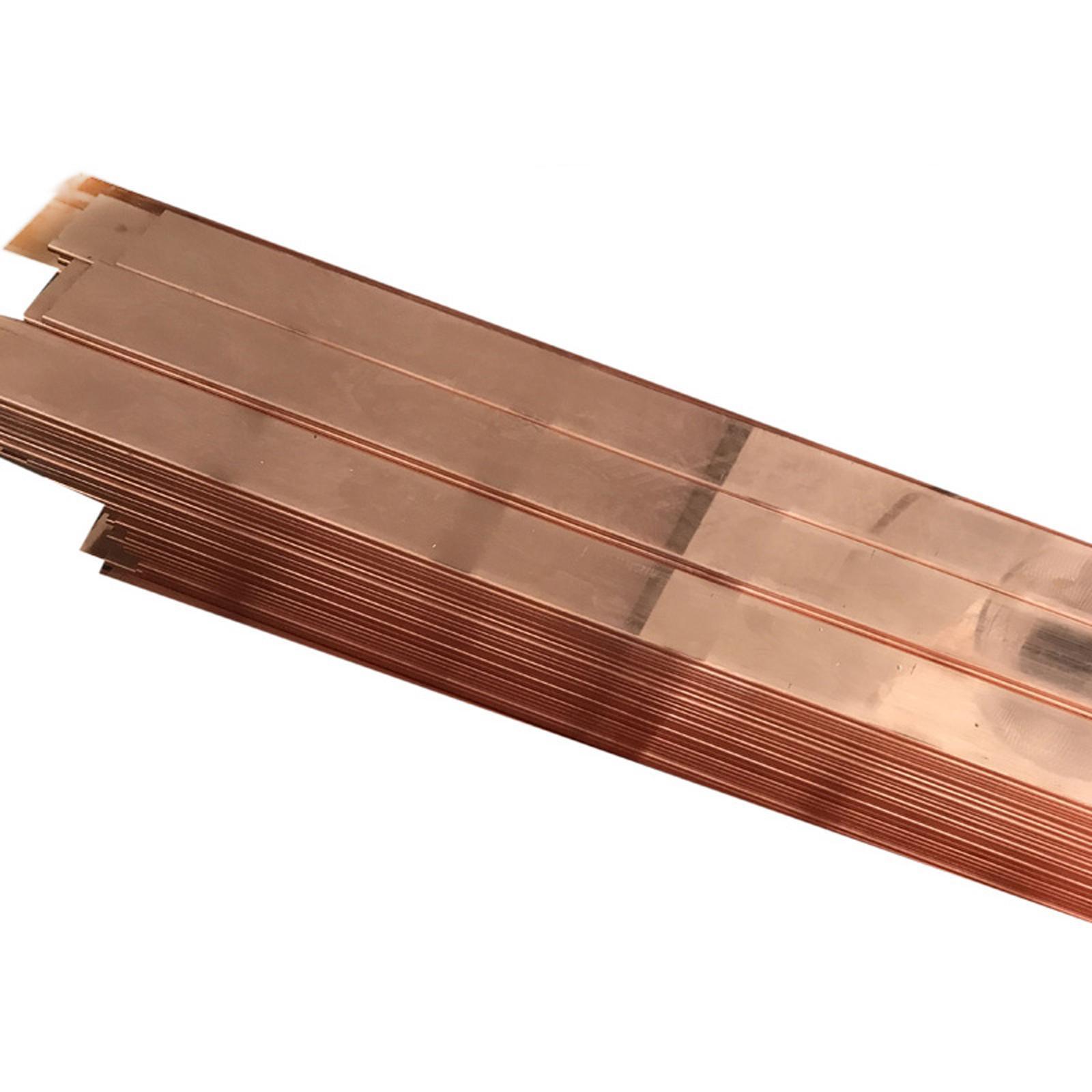 US Stock 2pcs 99% Copper T2 Cu Metal Flat Bar Plate 4mm x 15mm x 250mm