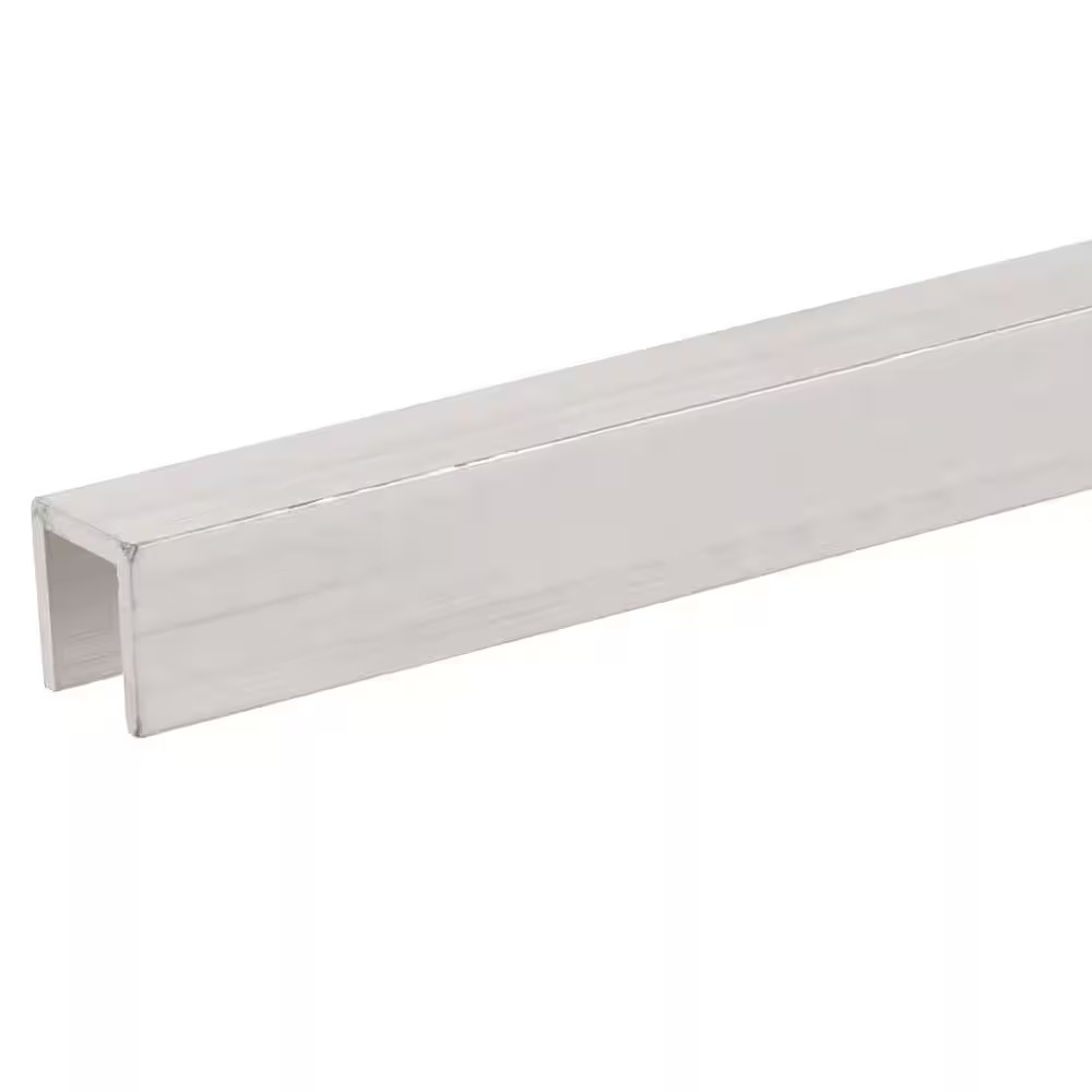 3/8 In. x 8 Ft. Aluminum Trim Channel – Interior/Exterior Edge Finish