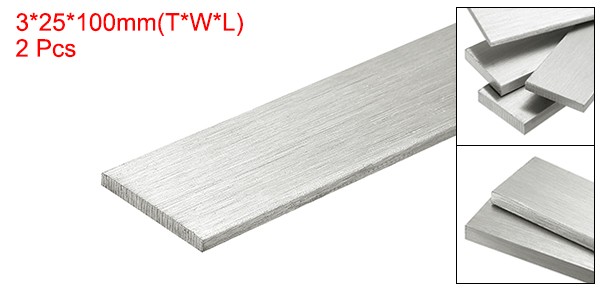 316L Stainless Steel Flat Bar 3/25″ Thickness 1″ Width 4″ Length 2pcs