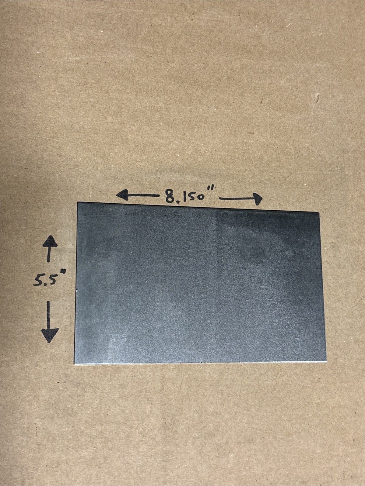13 Gauge (0.090” Thick) Cold Roll Steel Sheet Metal – 5.50” x 8.150” – New