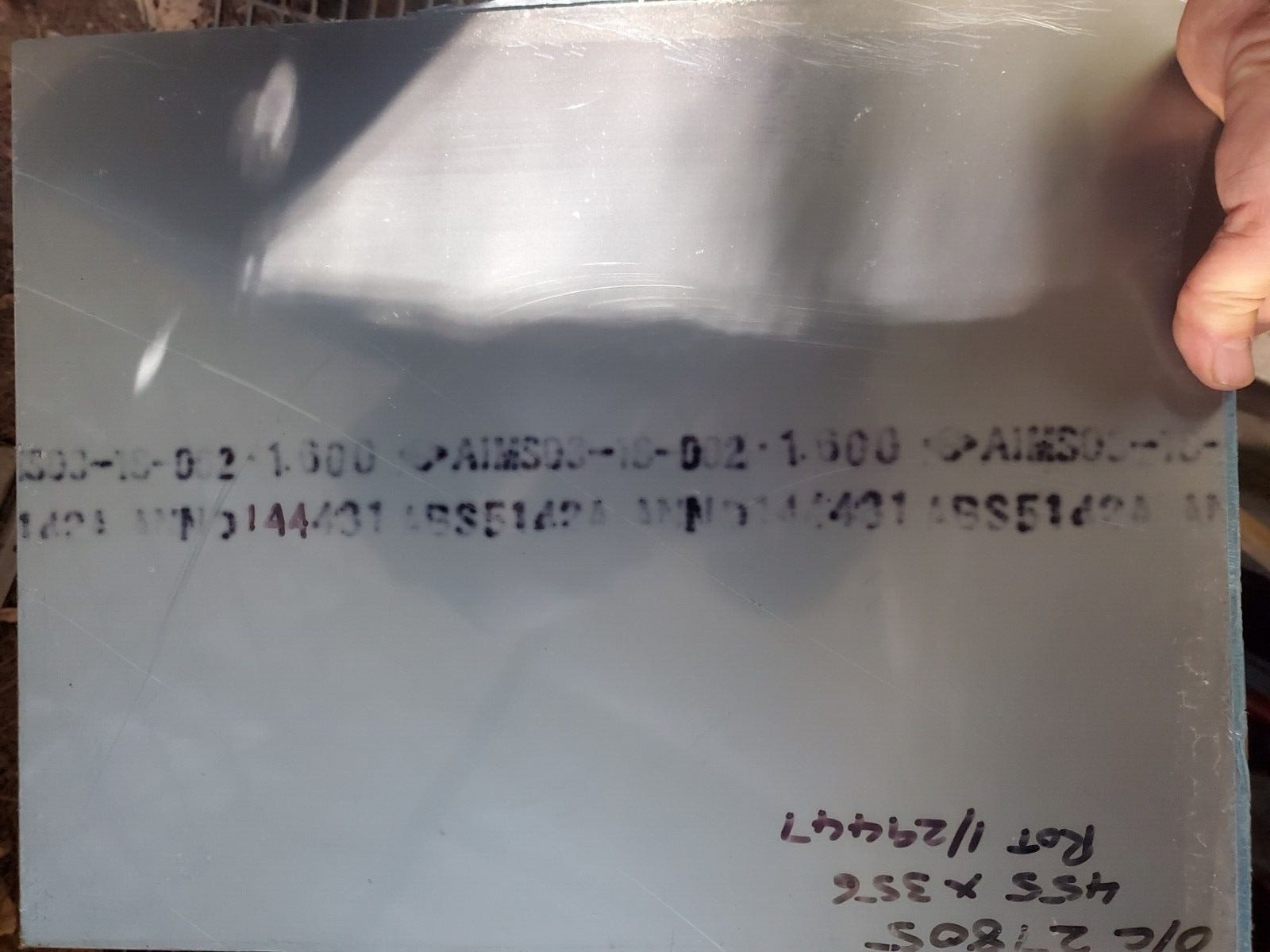 Grd. 2 50A Titanium CP Sheet Ti 455 X 35 .078″, 5/64″