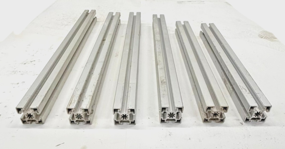 80/20 45MM ASST LENGTHS, 45-4545, (LOT OF 6), 18-1/4″ TO 24-1/8″, 4 OPEN SLOTS