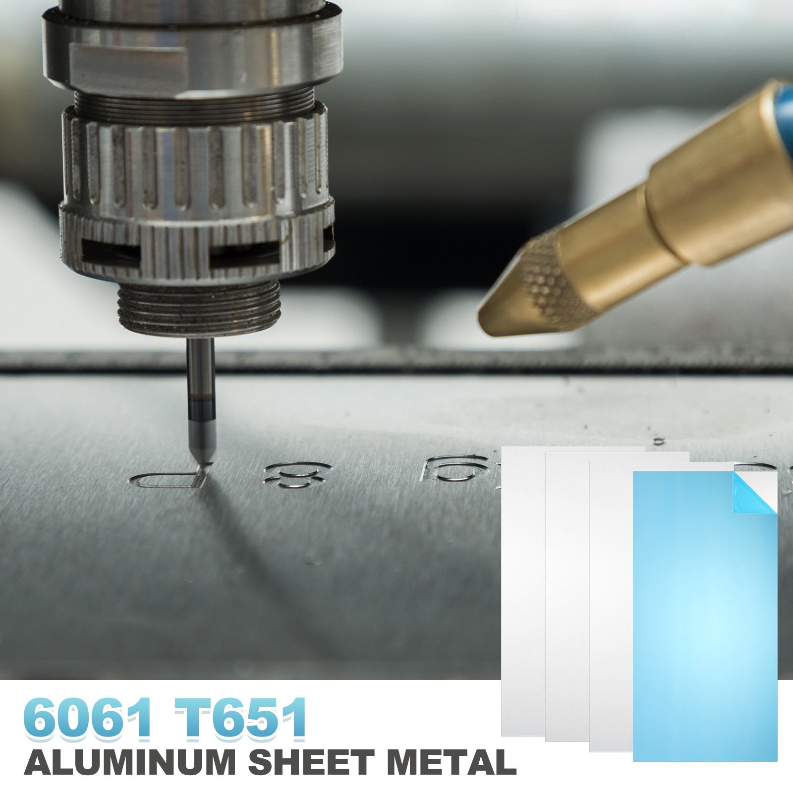 11.8″ x 5.9″ x 0.06″ 6061 T651 Aluminum Sheet Metal(Silver, 2Pcs)