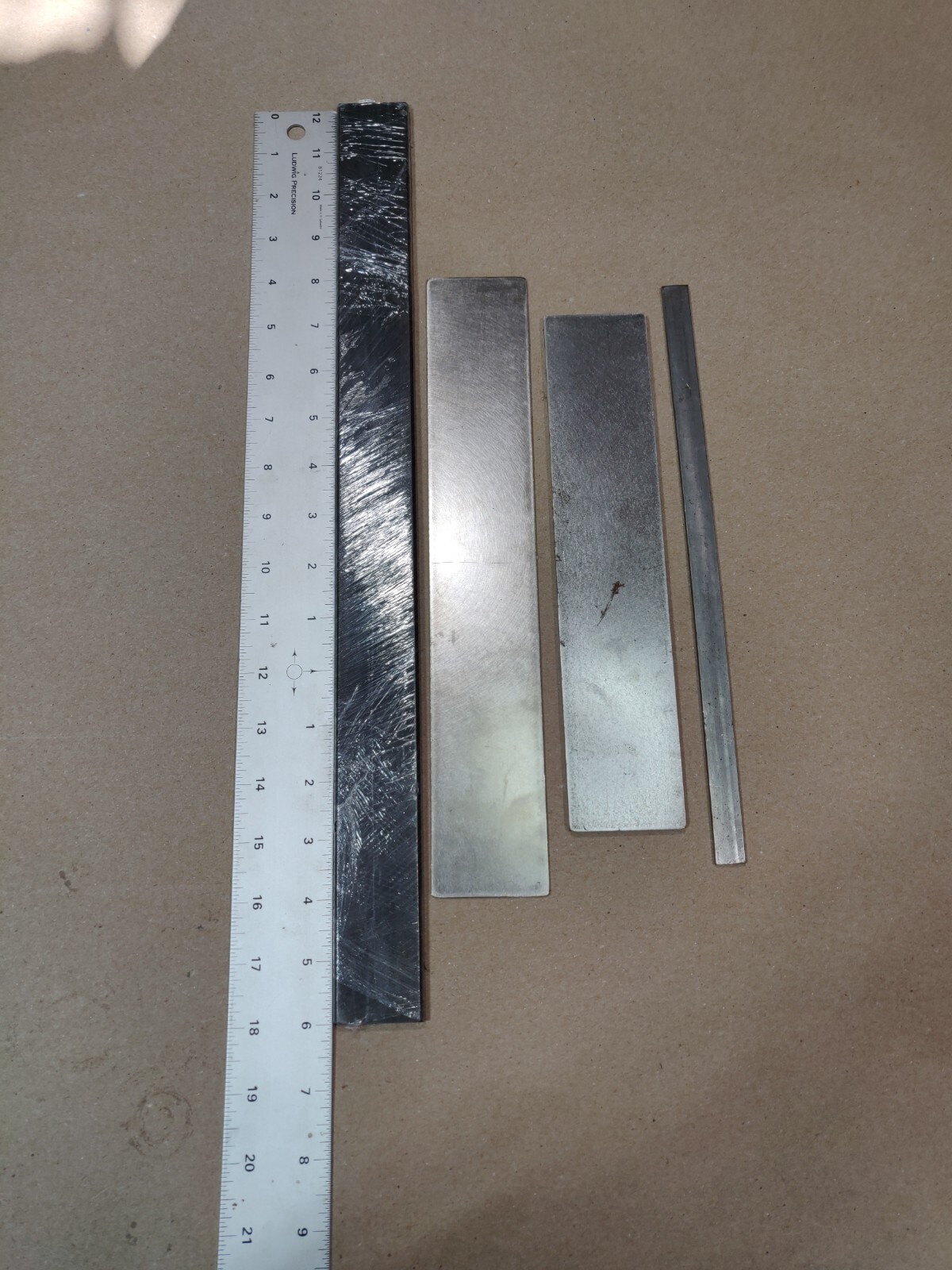 Lot Of 4pcs, Knife Making Steel, 5160 Hot Rolled 1/4×1.5×18″, 1/16x2x12″ SS…