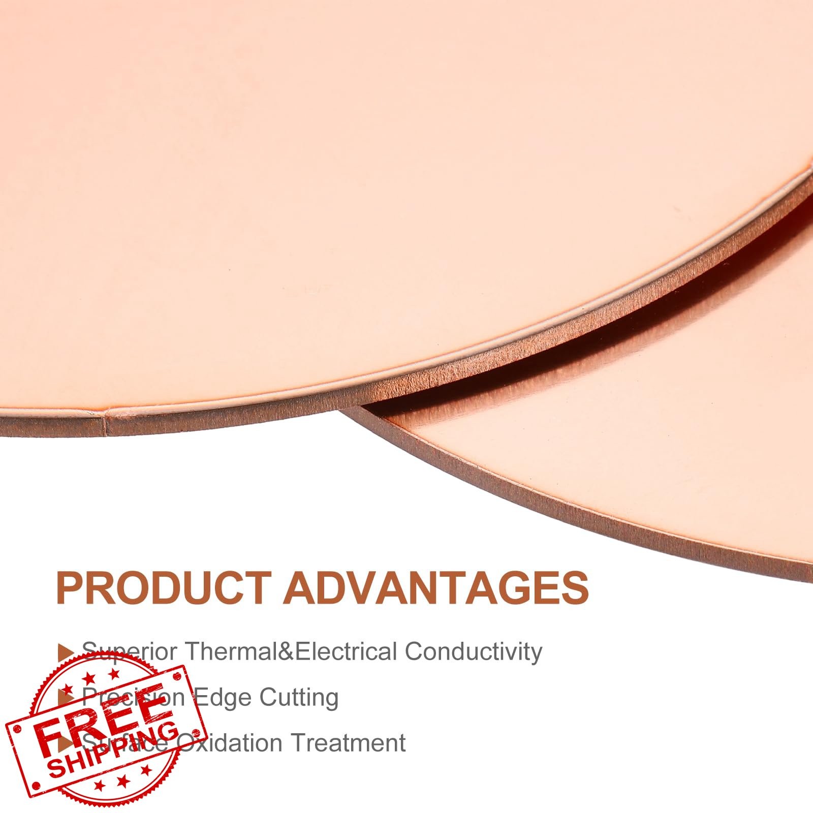 MECCANIXITY 5 Pcs 1.97″ Copper Plate