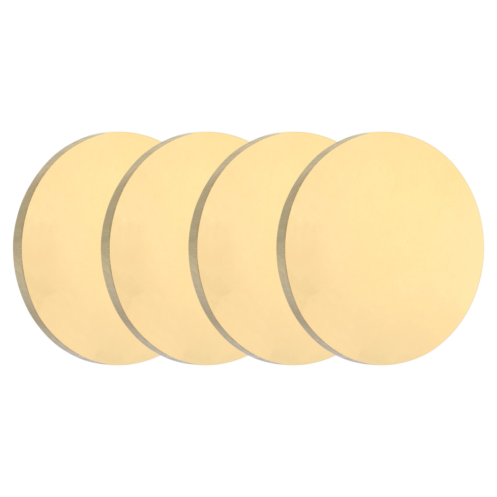 4pcs Brass Sheets, 0.1″ Thickness x 1.18″ Diameter Brass Round Plate, Yellow