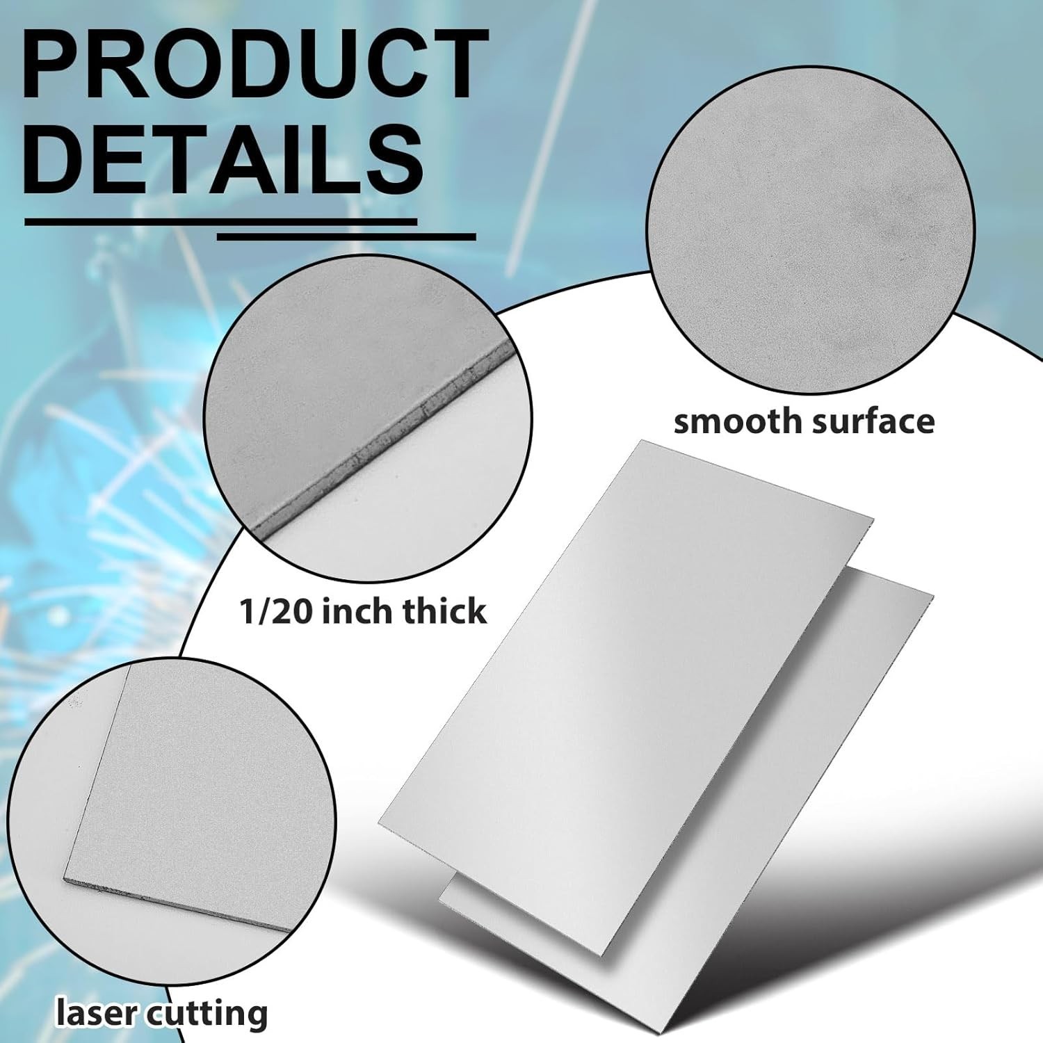 4pcs 18 Gauge Steel Sheet 24×12 Cold Rolled 1.2mm Weldable Metal Plates DIY