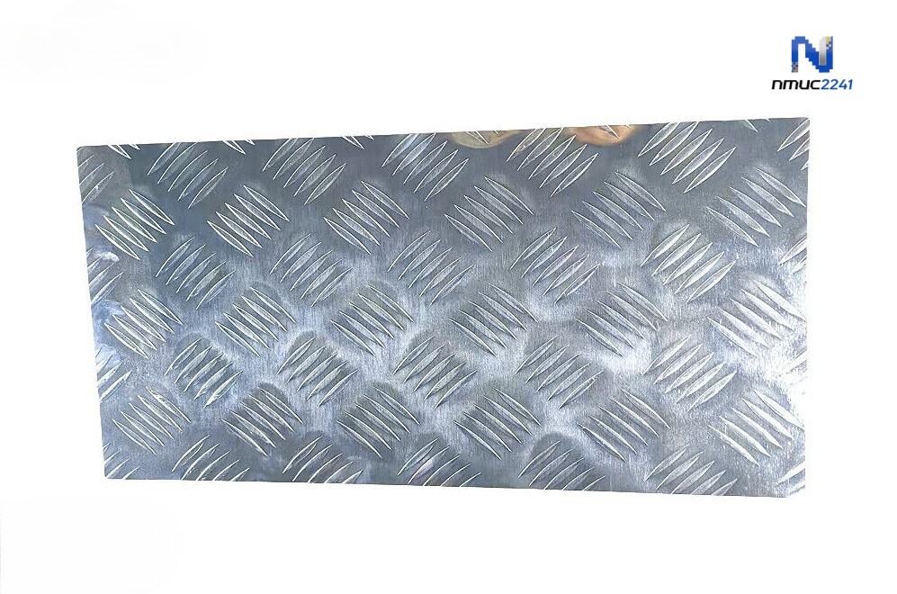 254x508mm 5 Bar Aluminum Tread Sheet Silver Finish RV Trailer Accessory