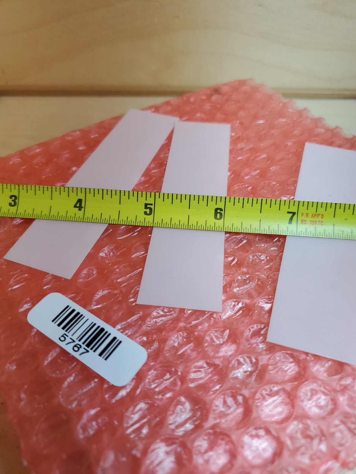 Shim Stock Plastic 1″ wide X 0.013″ thick 4″+ long 3 piece lot Fast Shipping