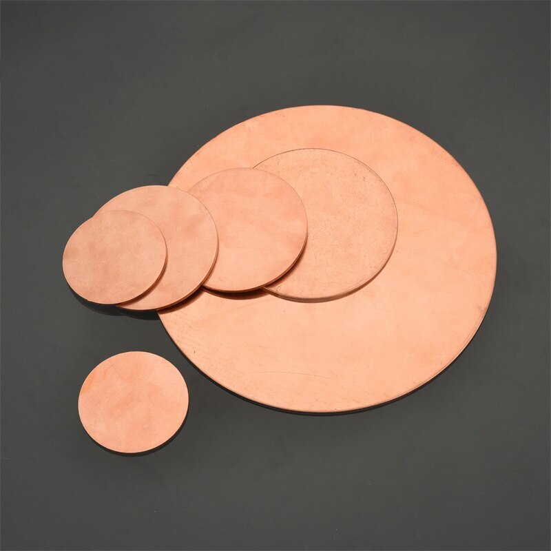 T2 Copper Disc Round Plate Sheet Dia20/30/50/60/80/100/150/200mm Thick 1.5/2/3mm