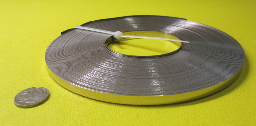 301 Stainless Steel Sheet Shim, .025″(+/-.0010″) x 1/4″ Width x 10 Foot Length