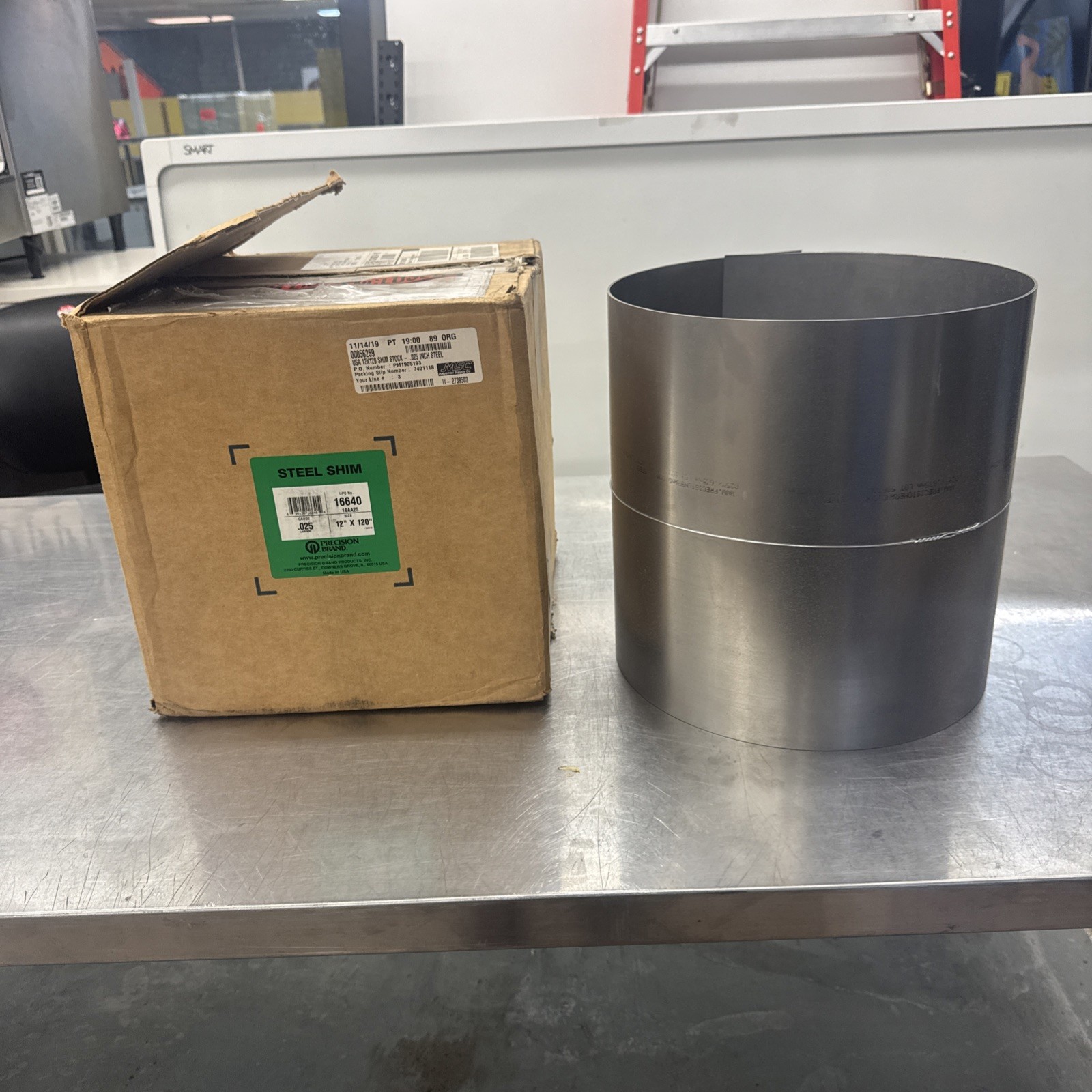 Precision Brand 16640 Steel Shim Stock Roll .025″ x 12″ x 120″ Made in USA