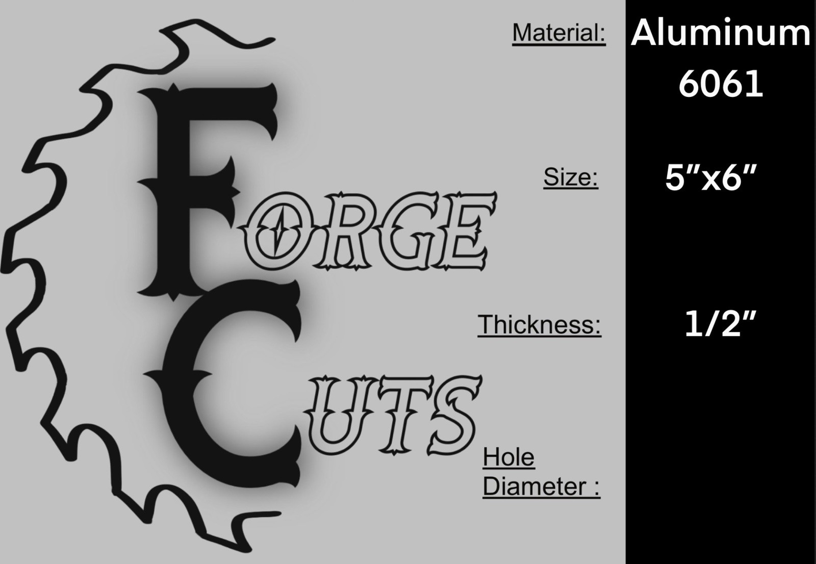 .500 5”x6”X 1/2” Aluminum Plate Metal Stock 6061 (1) Pcs Machining Stock Hobby