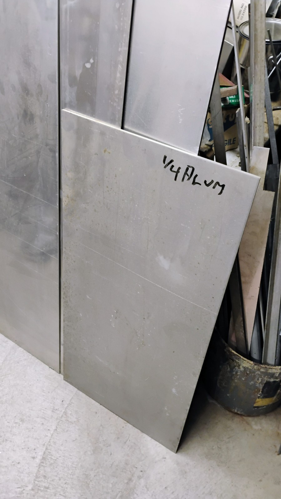ALUMINUM SHEET METAL 1/4 and 1/8 in. .090 .063 .064 $65.00 to 75.00 each piece