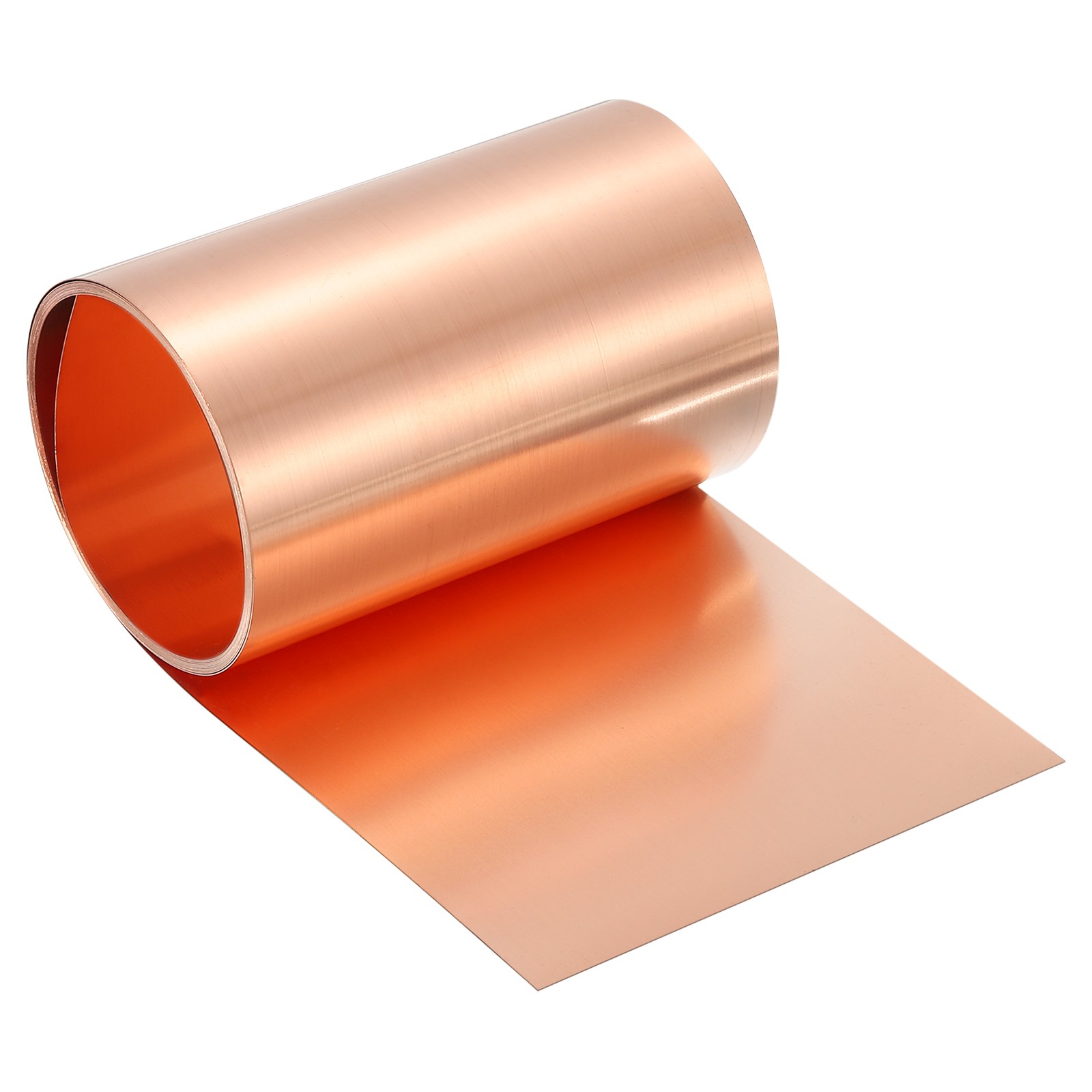 Pure Copper Sheet Roll, 0.2mm 24Ga Thick T2 5Ft x 4in Copper Strip for Craft