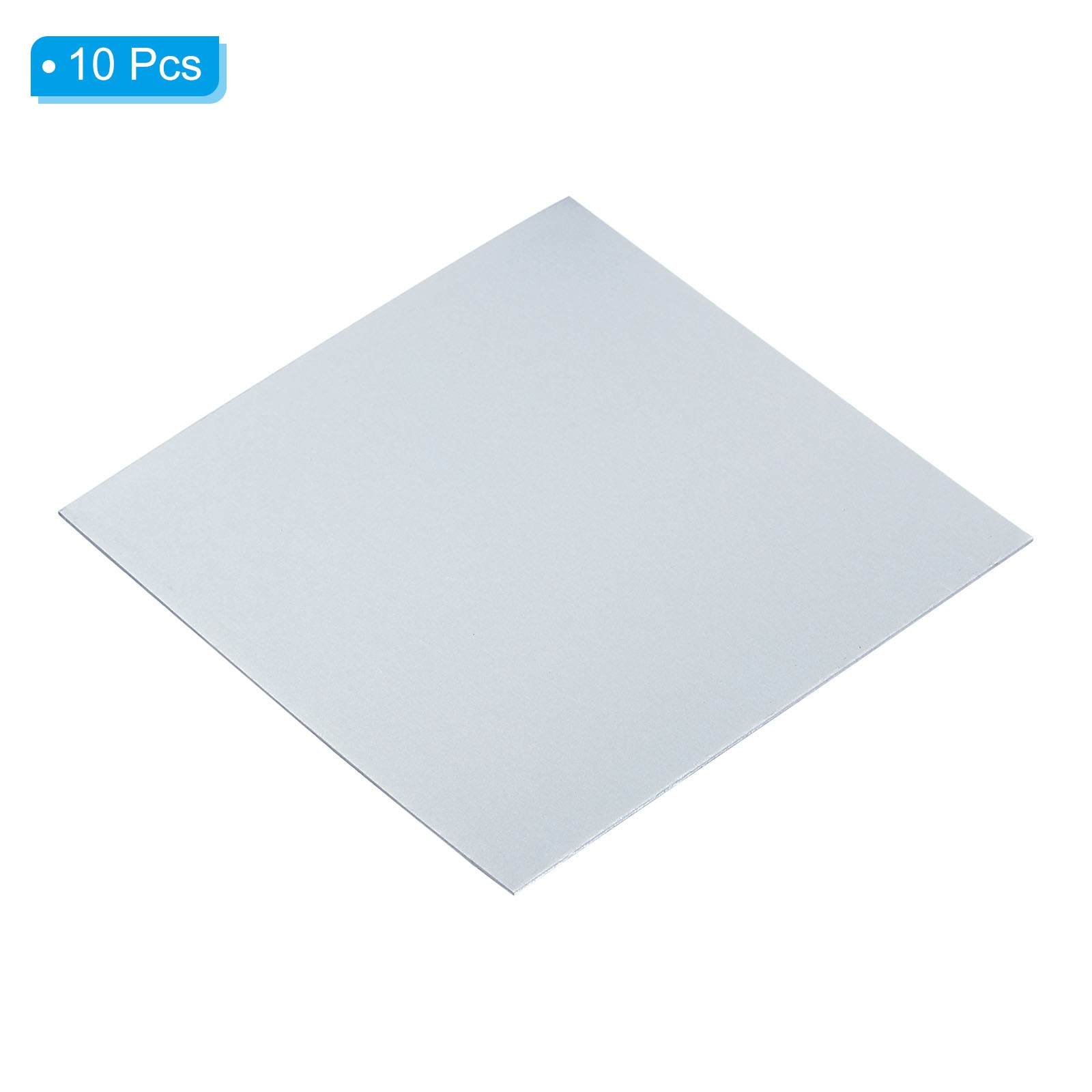 10pcs Galvanized Steel Sheet, 6x6cm Metal Sheet Plate Panels 0.5mm Thick