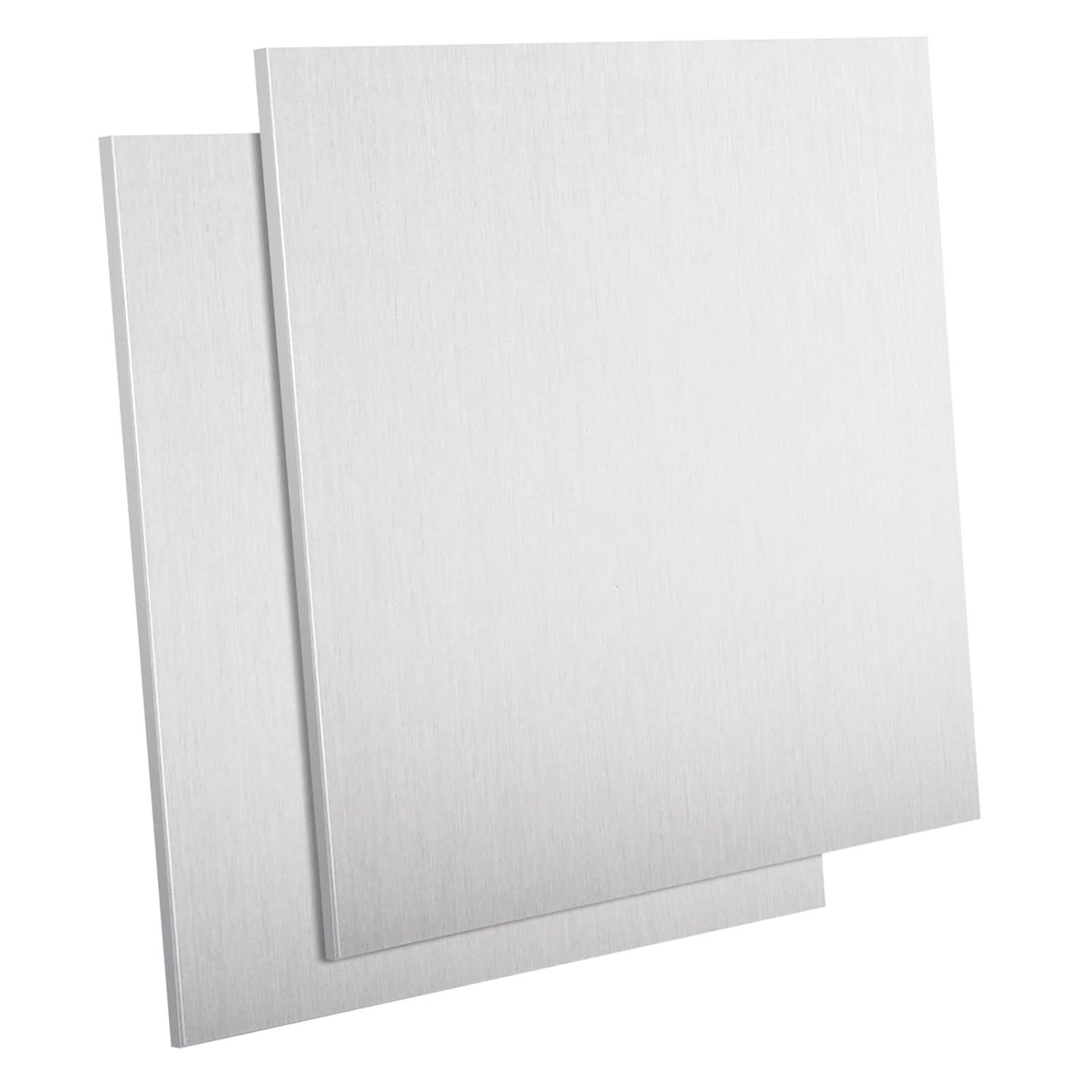 2 Pack 6061 T6 Aluminum Sheet Metal 8 x 8 x 5/16 Inch Flat Plain Plate Silver