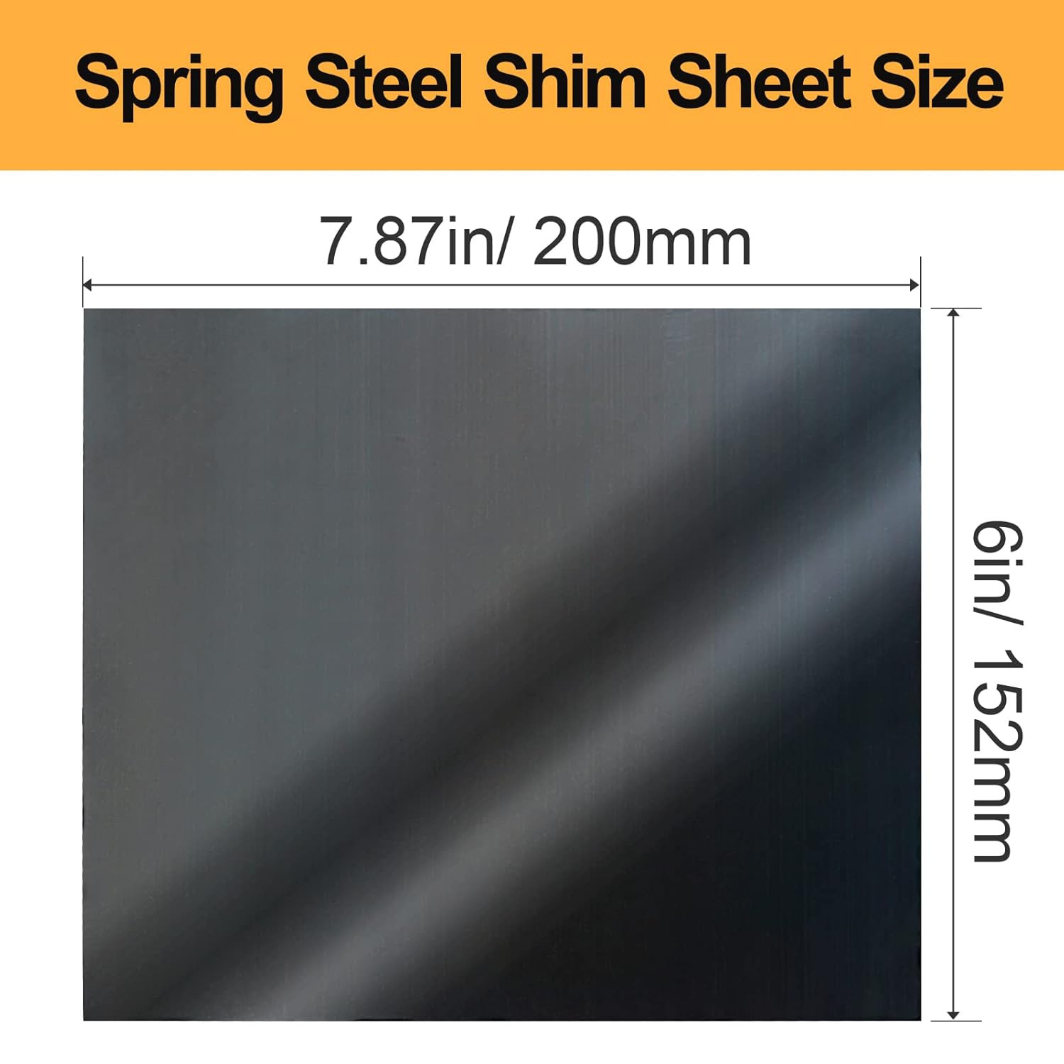 Spring Steel 1095 Shim Sheet Assortment, Blue Tempered, Polished Finish, Spring