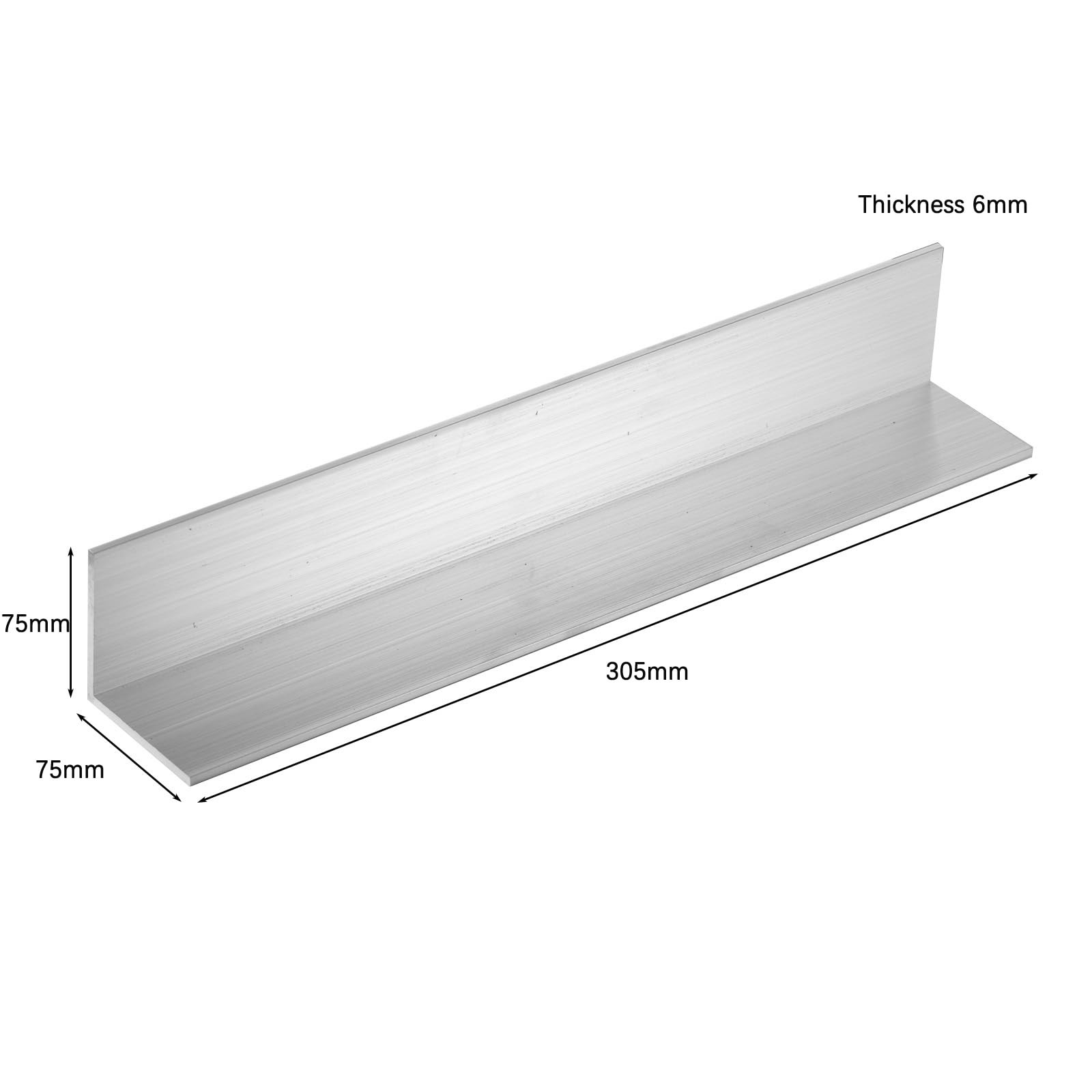 1 Pieces 3×3 inches Aluminum Angle 12″ Length, 6063 A6063 Mill Stock, 1/4 inc…