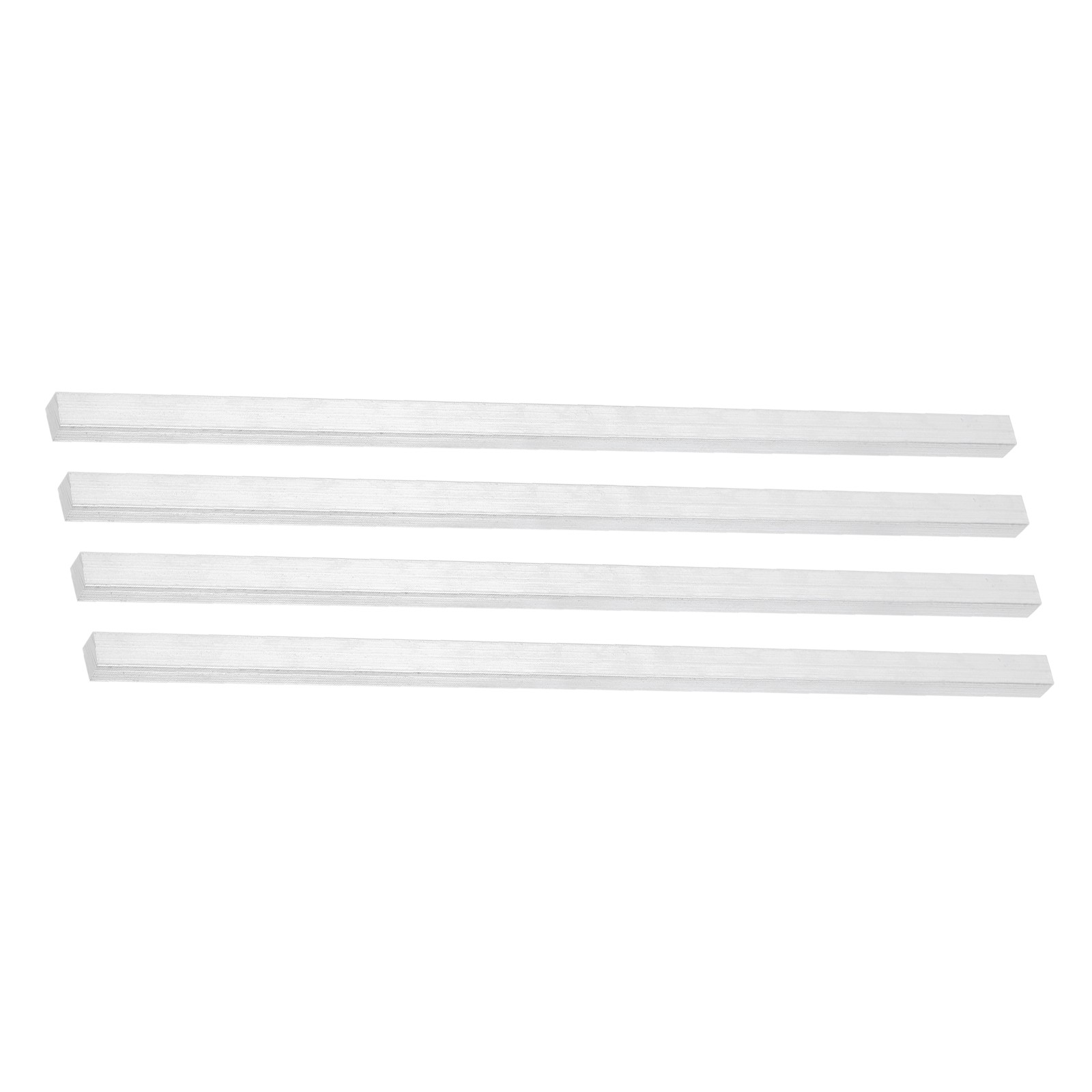 4Pcs – Square Aluminum Flat Bar 1/4″ Thickness 1/4″ Width 12″ Length Square