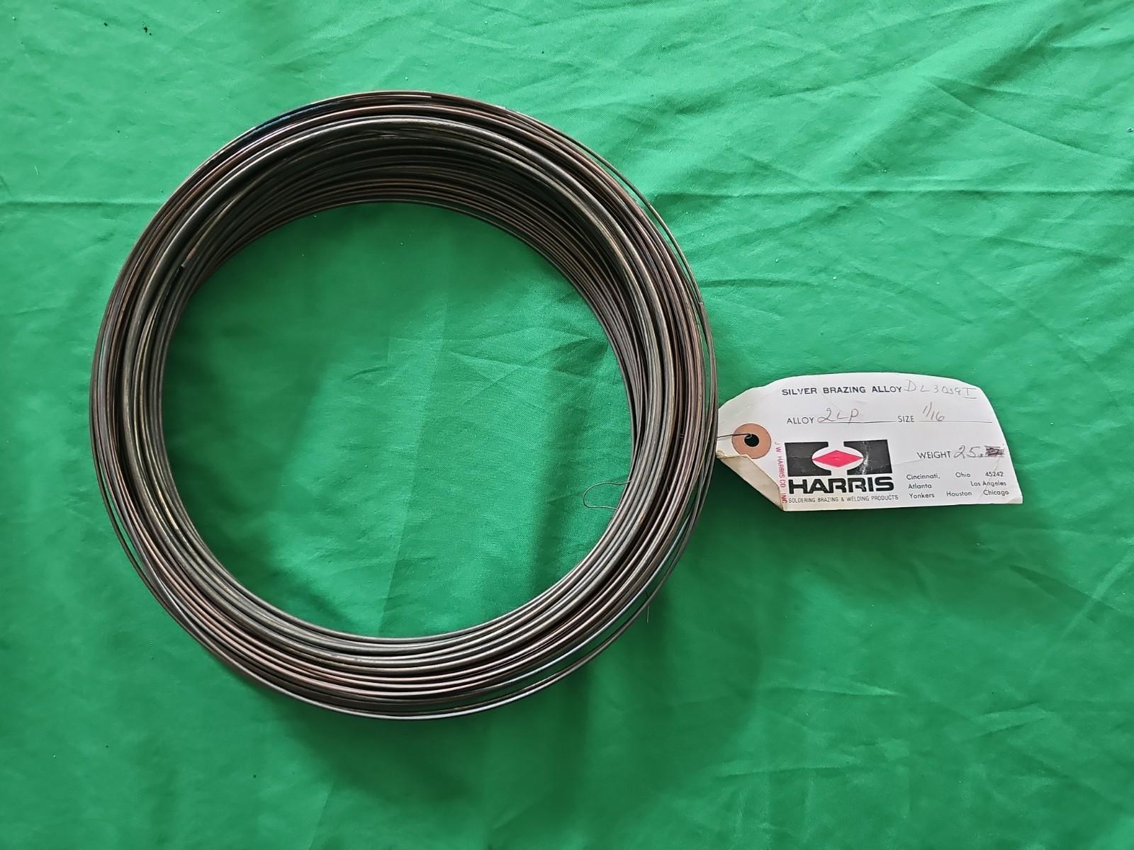 HARRIS Silver Brazing Alloy Stay Sliv 2lp Size 1/16 DL3039I 46oz Saudering