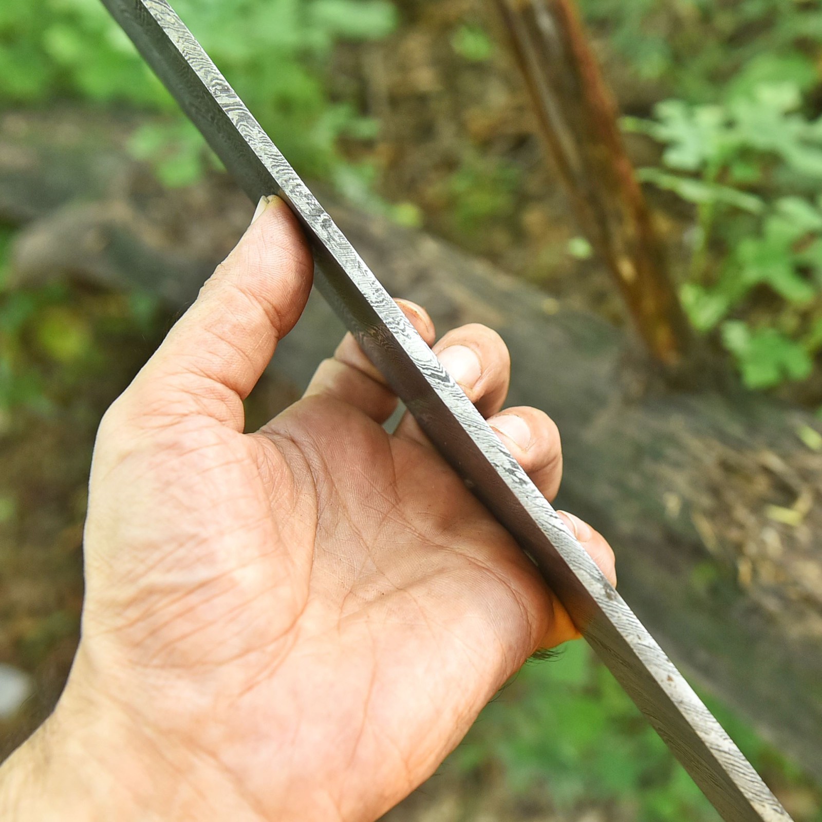 7 MM Hand Forged DAMASCUS STEEL PLATE 14”x 2” Flat Bar Billet Bar