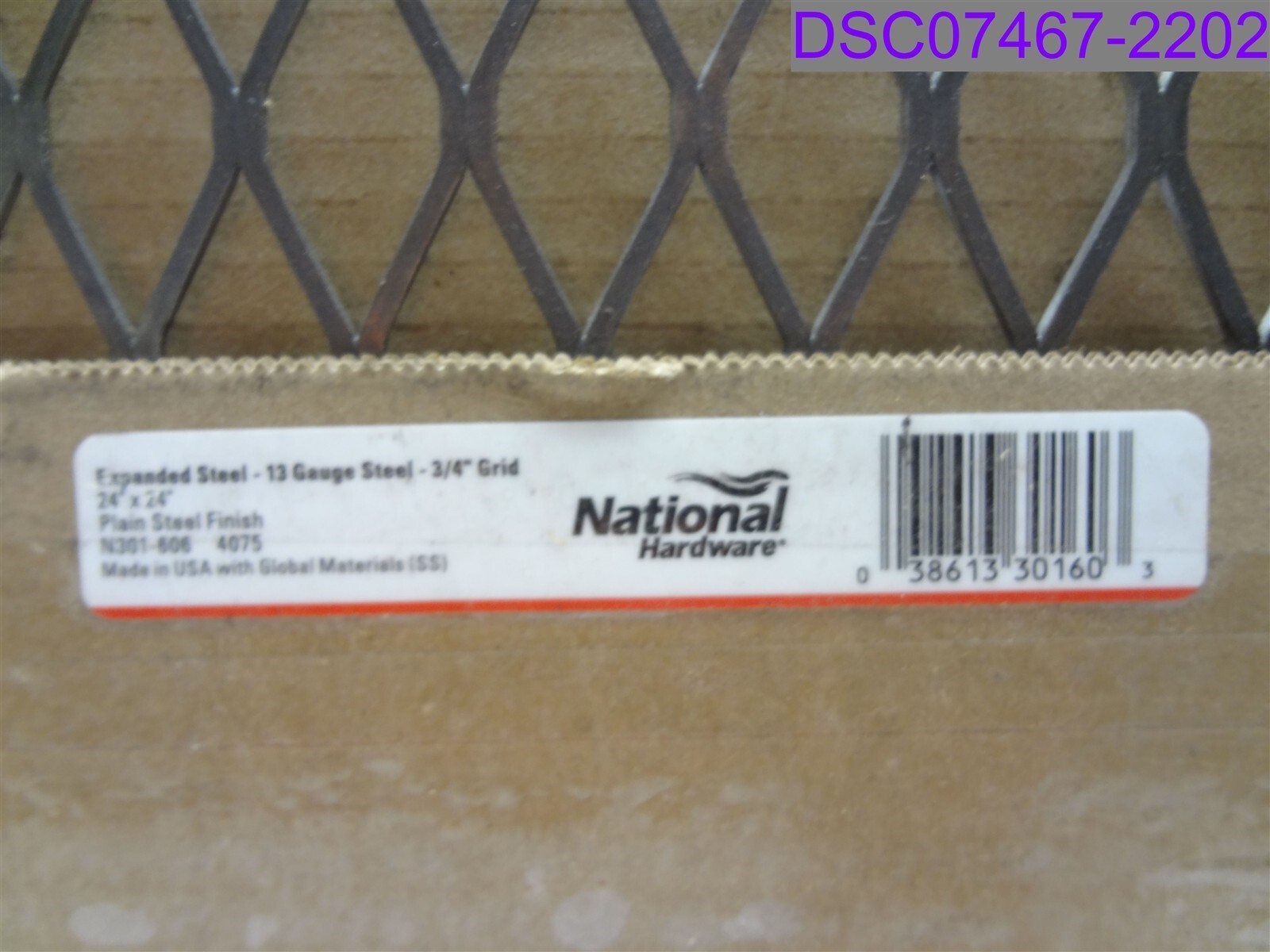 Qty = 2: National Hardware Expanded Steel 13 Gauge 3/4″ Grid, 24″ x 24″ N301-606