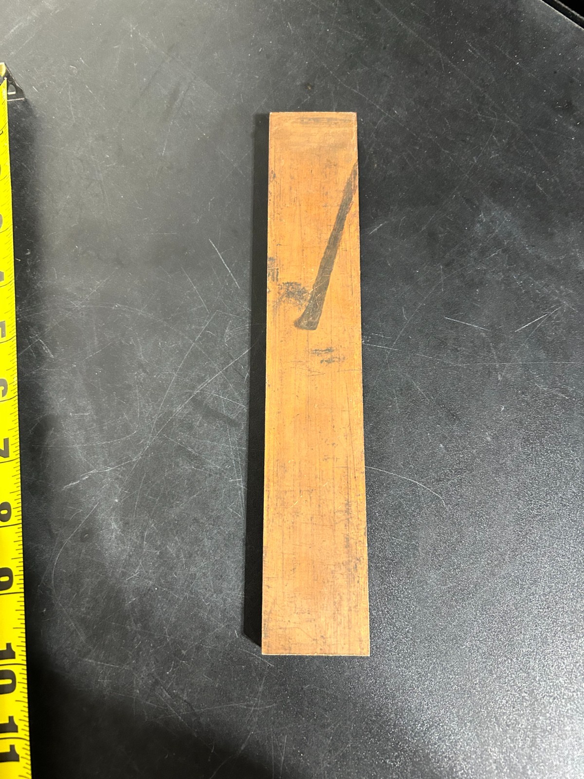 COPPER FLAT BAR STOCK 9 3/16”H x 1-5/8″ W 0.40” 33/64 COPPER 110 Very Nice
