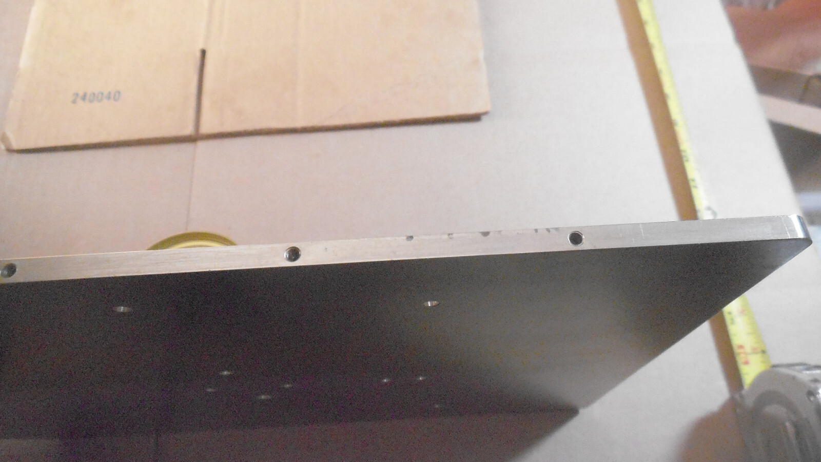 Nickel plated Aluminum plate, 14-7/8″ x 9-7/8′” x 1/4″ thick
