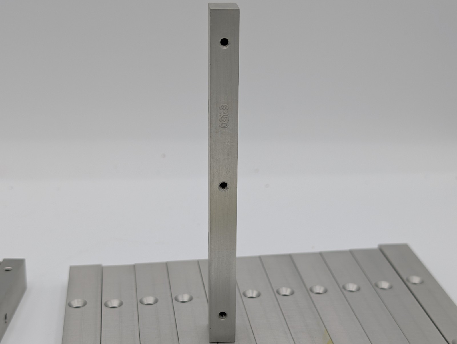Lot Of 17 Aluminum bracket 3/8″ x 9/16″ x 4 7/8 machined Recessed Tapped 6-32