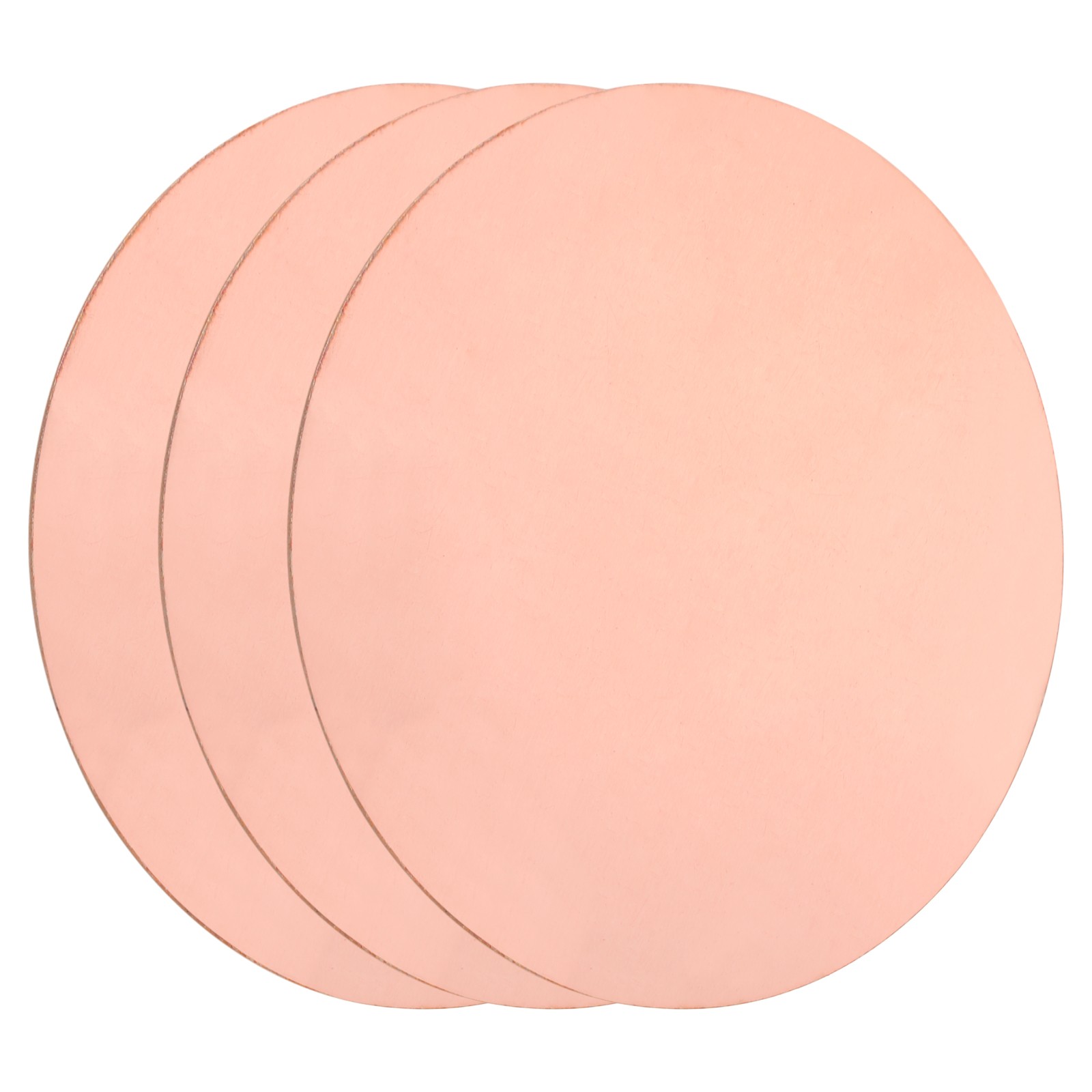 3Pcs Copper Round Plate, 0.02″(0.5mm) Thick 4″(100mm) Dia T2 Pure Copper Sheet