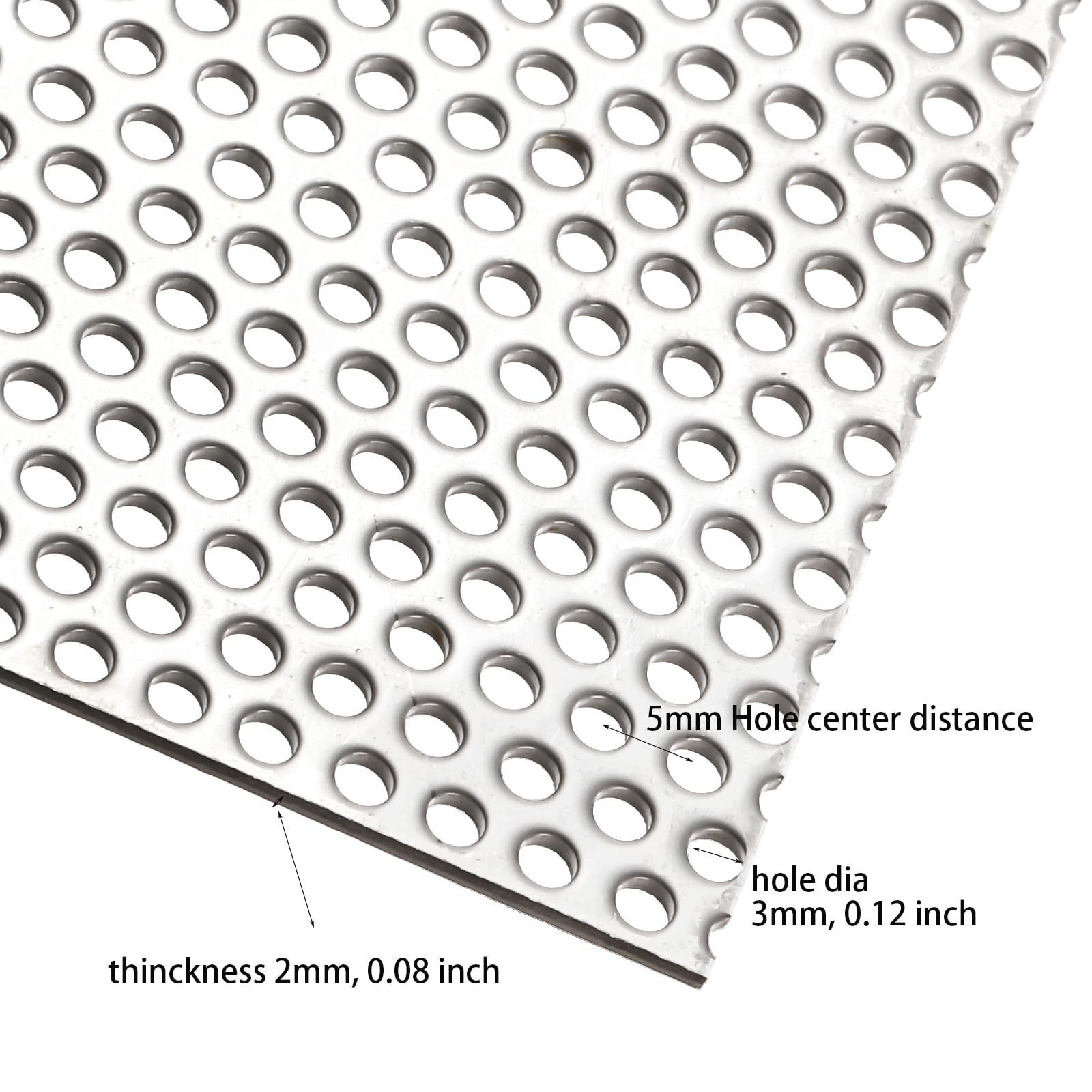 Jucoan Perforated Sheet, 11.8″ x Stainless Steel Metal…