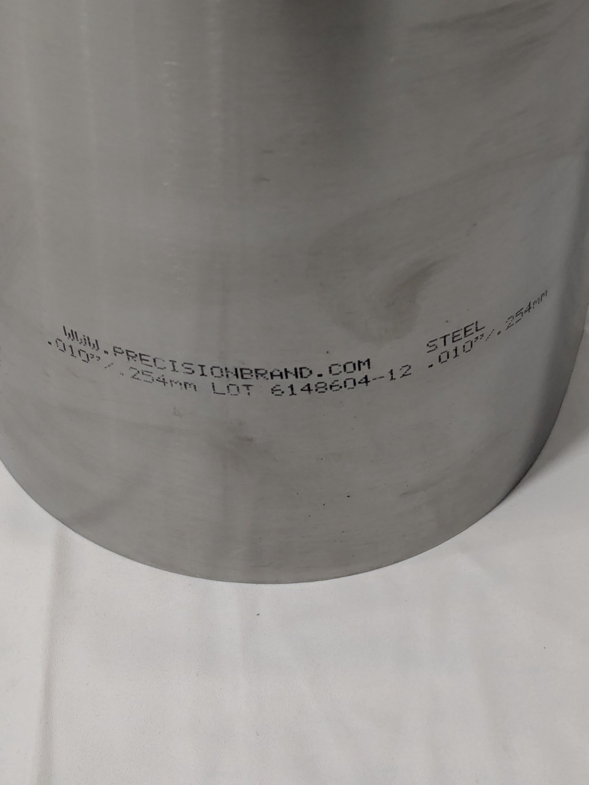 Precision Metal Shim Stock: Roll, 0.0100" Thick, 120" L, 12" W, 1