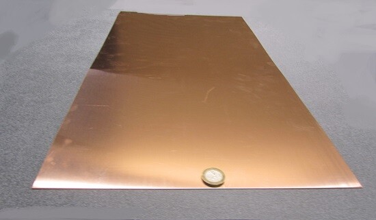 110 Copper Sheet Soft Annealed .062″ Thick x 12.0″ Wide x 24.0″ Length