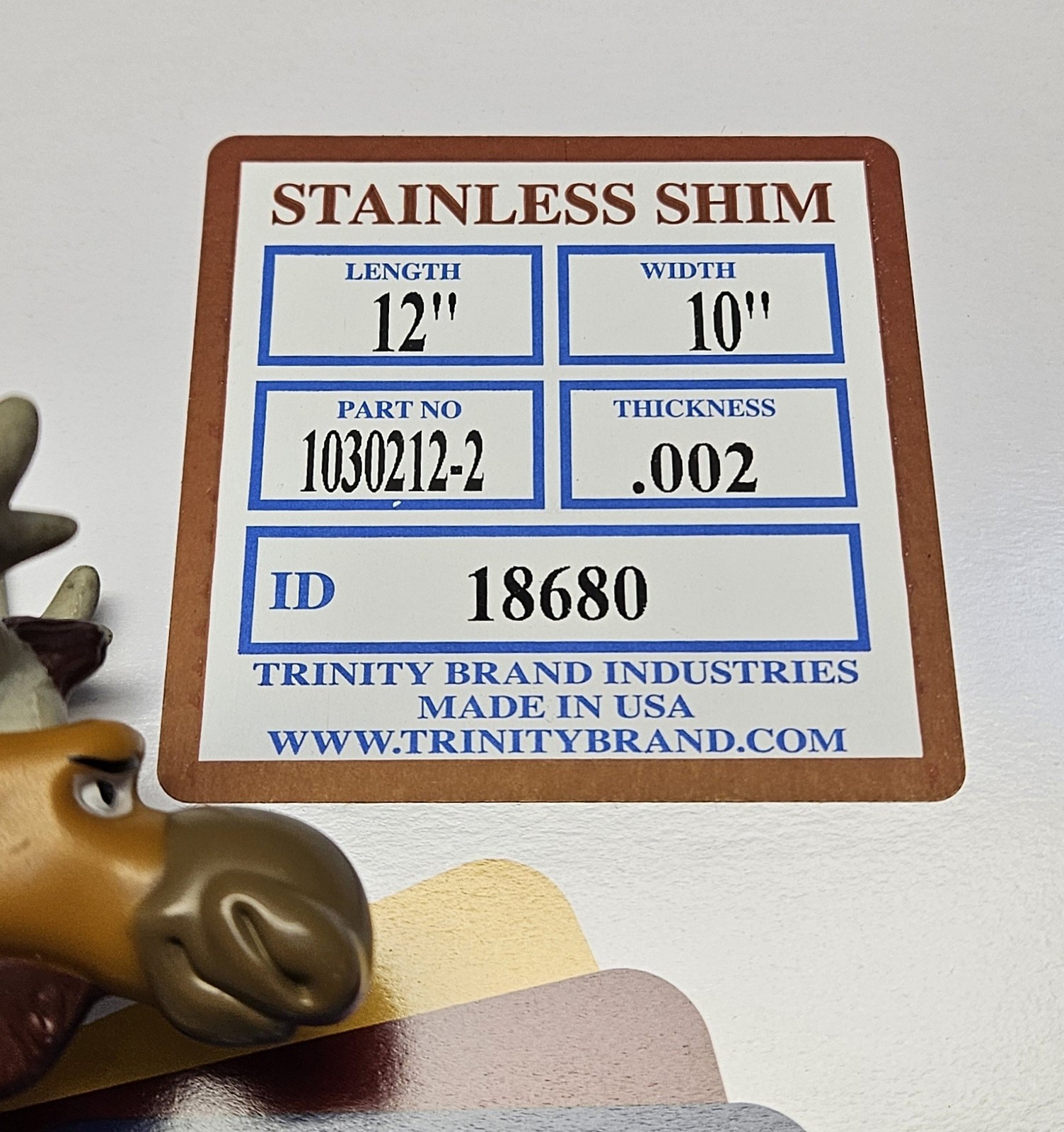 TBI 1030212-2 Full Hard Stainless Steel Shim Flat Sheet 10×12″ 302/304 Lot of 3